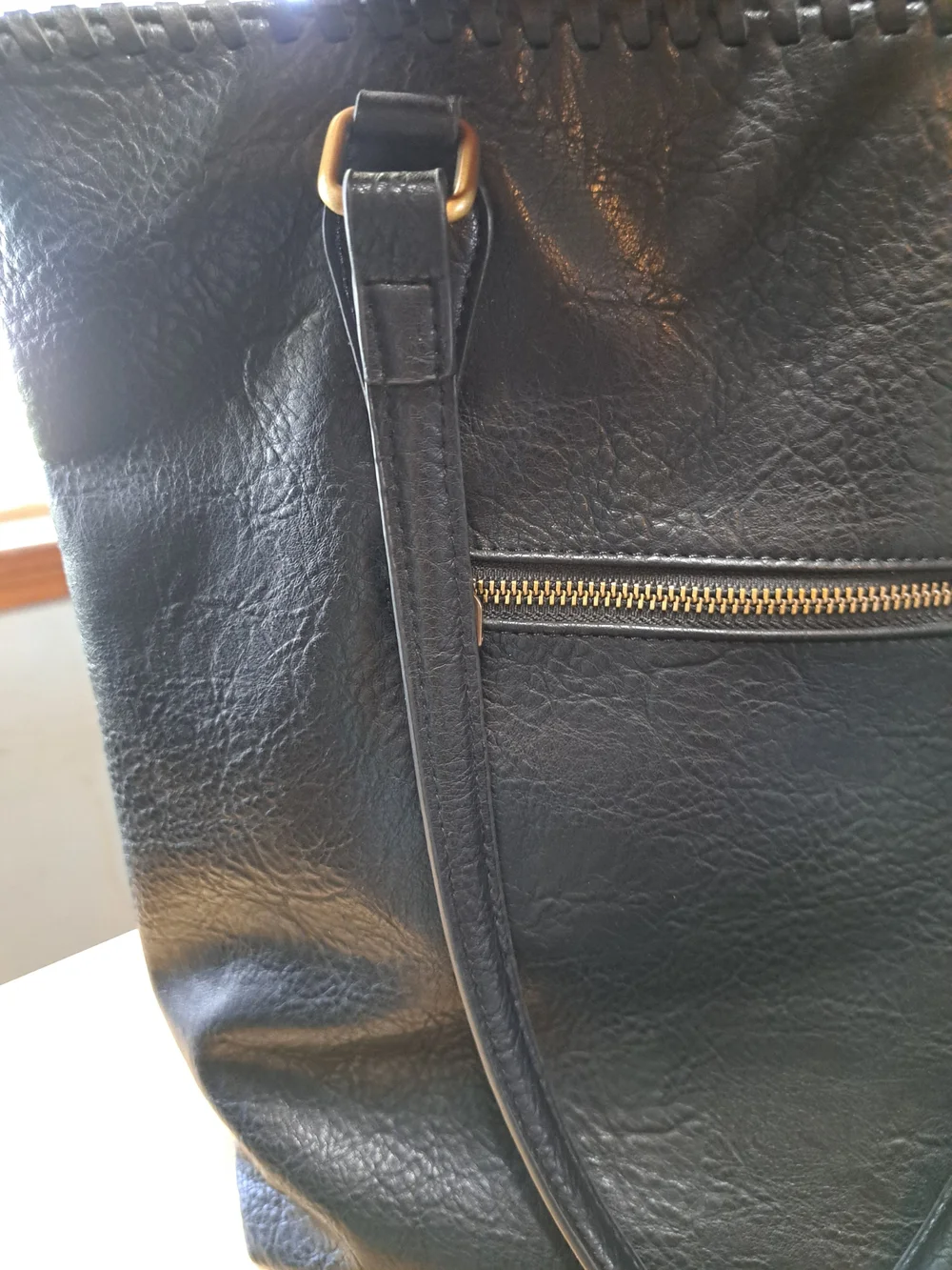The Carolina Tote Antik Kraft Black Tote Bag with Zipper Pocket